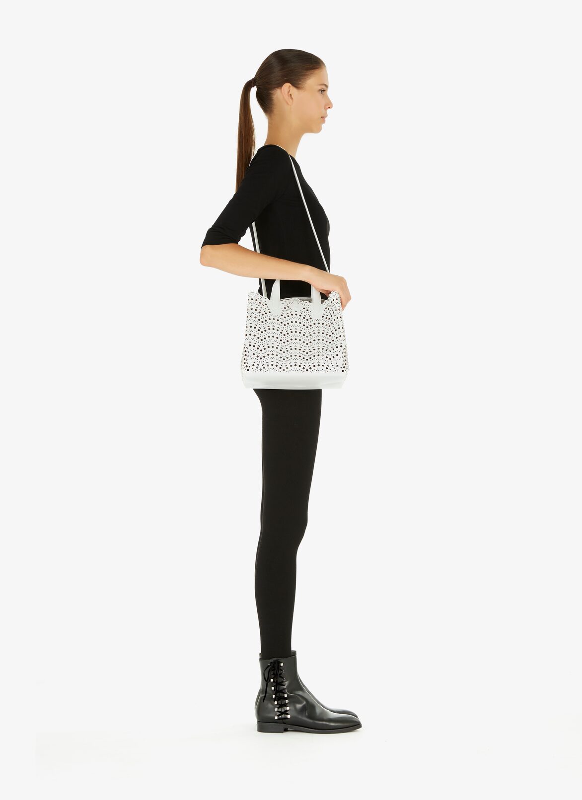 Frida 24 Tote Bag ALAÏA WHITE FRIDA 24 TOTE BAG
